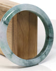 Baikalla Natural Blue-Green Jadeite Jade Bangle Bracelet (62.9mm)