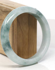 Baikalla Natural Blue-Green Jadeite Jade Bangle Bracelet (59.6mm)