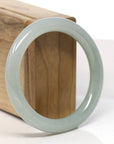 Baikalla Natural Green Jadeite Jade Bangle Bracelet (55.2mm)