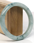 Baikalla Natural Blue-Green Jadeite Jade Bangle Bracelet (63.5mm)