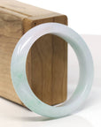 Baikalla Natural Green Lavender Jadeite Jade Bangle Bracelet (52.3mm)