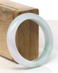 Baikalla Natural Green Lavender Jadeite Jade Bangle Bracelet (52.3mm)