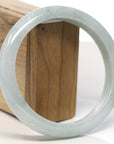 Baikalla Natural Light Green Jadeite Jade Bangle Bracelet (66.3mm)