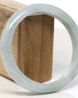 Baikalla Natural Light Green Jadeite Jade Bangle Bracelet (66.3mm)