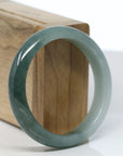 Baikalla Natural Oil-Green Jadeite Jade Bangle Bracelet (56.2mm)