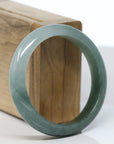 Baikalla Natural Oil-Green Jadeite Jade Bangle Bracelet (56.2mm)