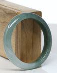 Baikalla Natural Oil-Green Jadeite Jade Bangle Bracelet (56.2mm)