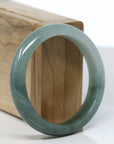 Baikalla Natural Oil-Green Jadeite Jade Bangle Bracelet (56.2mm)