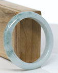 Baikalla Natural Blue-Green Jadeite Jade Bangle Bracelet (57mm)