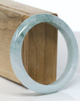 Baikalla Natural Blue-Green Jadeite Jade Bangle Bracelet (57mm)