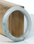 Baikalla Natural Blue-Green Jadeite Jade Bangle Bracelet (57mm)