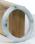 Baikalla Natural Blue-Green Jadeite Jade Bangle Bracelet (59.4mm)