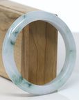 Baikalla Natural Blue-Green Jadeite Jade Bangle Bracelet (59.4mm)