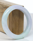 Baikalla Genuine Lavender Jadeite Jade Bangle Bracelet (57.3 mm)