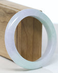 Baikalla Genuine Lavender Jadeite Jade Bangle Bracelet (57.3 mm)