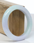 Baikalla Genuine Lavender Jadeite Jade Bangle Bracelet (57.3 mm)