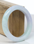 Baikalla Genuine Lavender Jadeite Jade Bangle Bracelet (57.3 mm)