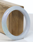 Baikalla Genuine Lavender Jadeite Jade Bangle Bracelet (56.7 mm)
