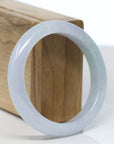 Baikalla Genuine Lavender Jadeite Jade Bangle Bracelet (56.7 mm)