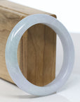 Baikalla Genuine Lavender Jadeite Jade Bangle Bracelet (56.7 mm)