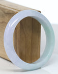 Baikalla Genuine Lavender Jadeite Jade Bangle Bracelet (58.6 mm)