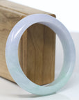 Baikalla Genuine Lavender Jadeite Jade Bangle Bracelet (58.6 mm)