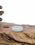 Natural Burmese Light Green Jadeite Jade Band Ring