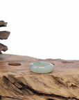 Baikalla Icy Light Green Burmese Jadeite Jade Traditional Ring