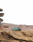 Natural Burmese Green Jadeite Jade Band Ring