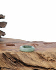 Natural Burmese Green Jadeite Jade Band Ring