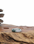 Natural Burmese Green Jadeite Jade Band Ring
