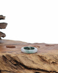 Natural Burmese Green Jadeite Jade Band Ring