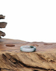 Natural Burmese Green Jadeite Jade Band Ring