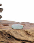 Baikalla Icy Apple-Green Burmese Jadeite Jade Traditional Ring