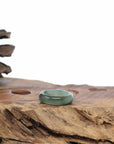 Natural Burmese Green Jadeite Jade Band Ring
