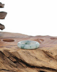 Natural Burmese Green Jadeite Jade Band Ring