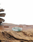 Natural Burmese Green Jadeite Jade Band Ring