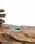 Natural Burmese Green Jadeite Jade Band Ring