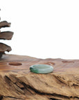 Natural Burmese Green Jadeite Jade Band Ring
