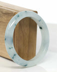 Baikalla High-end Burmese Ice Blue-Green Jade Jadeite Bangle Bracelet (57.7mm) (Collectibles) T567