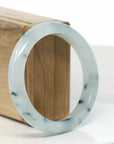 Baikalla High-end Burmese Ice Blue-Green Jade Jadeite Bangle Bracelet (57.7mm) (Collectibles) T567