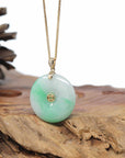 Baikalla 18k Yellow Gold Green Lucky KouKou Jadeite Jade Pendant