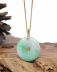 Baikalla 18k Yellow Gold Green Lucky KouKou Jadeite Jade Pendant