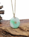 Baikalla 18k Yellow Gold Green Lucky KouKou Jadeite Jade Pendant
