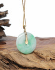 Baikalla 18k Yellow Gold Green Lucky KouKou Jadeite Jade Pendant