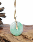 Baikalla 18k Yellow Gold Green Lucky KouKou Jadeite Jade Pendant