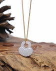 Baikalla Lavender Jadeite Jade Lock Necklace Pendant