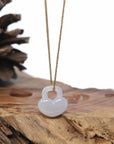 Baikalla Lavender Jadeite Jade Lock Necklace Pendant