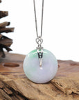 Genuine Lavender Jadeite Jade KouKou Pendant