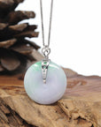 Genuine Lavender Jadeite Jade KouKou Pendant